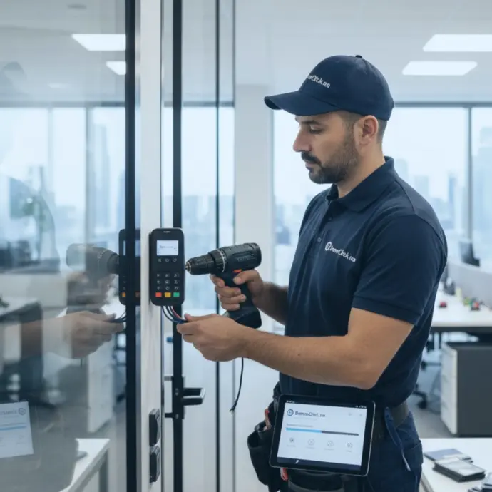 Installation controle d'acces intelligent societes residences hotels Maroc Domoclick