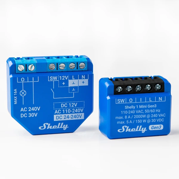 Shelly 1 Mini Gen 3 installation tableau — Domoclick.ma