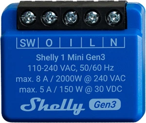 Shelly 1 Mini Gen 3 intégration smart home — Domoclick.ma