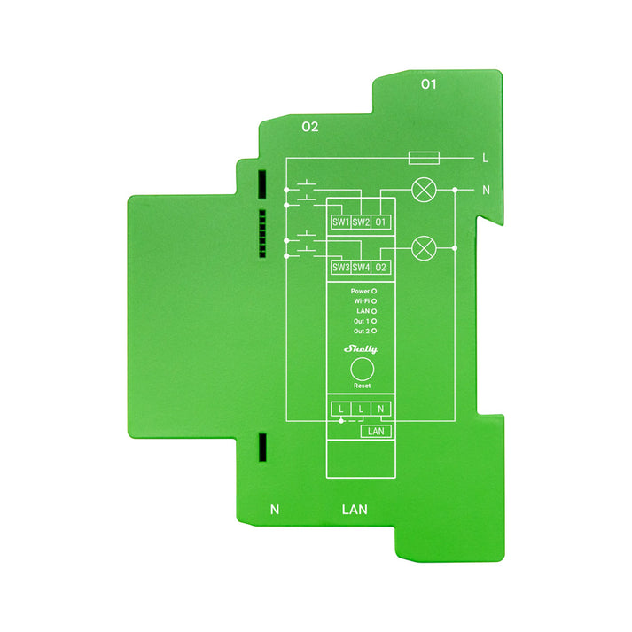 Shelly Pro Dimmer 2PM 2 canaux gradation — Domoclick.ma