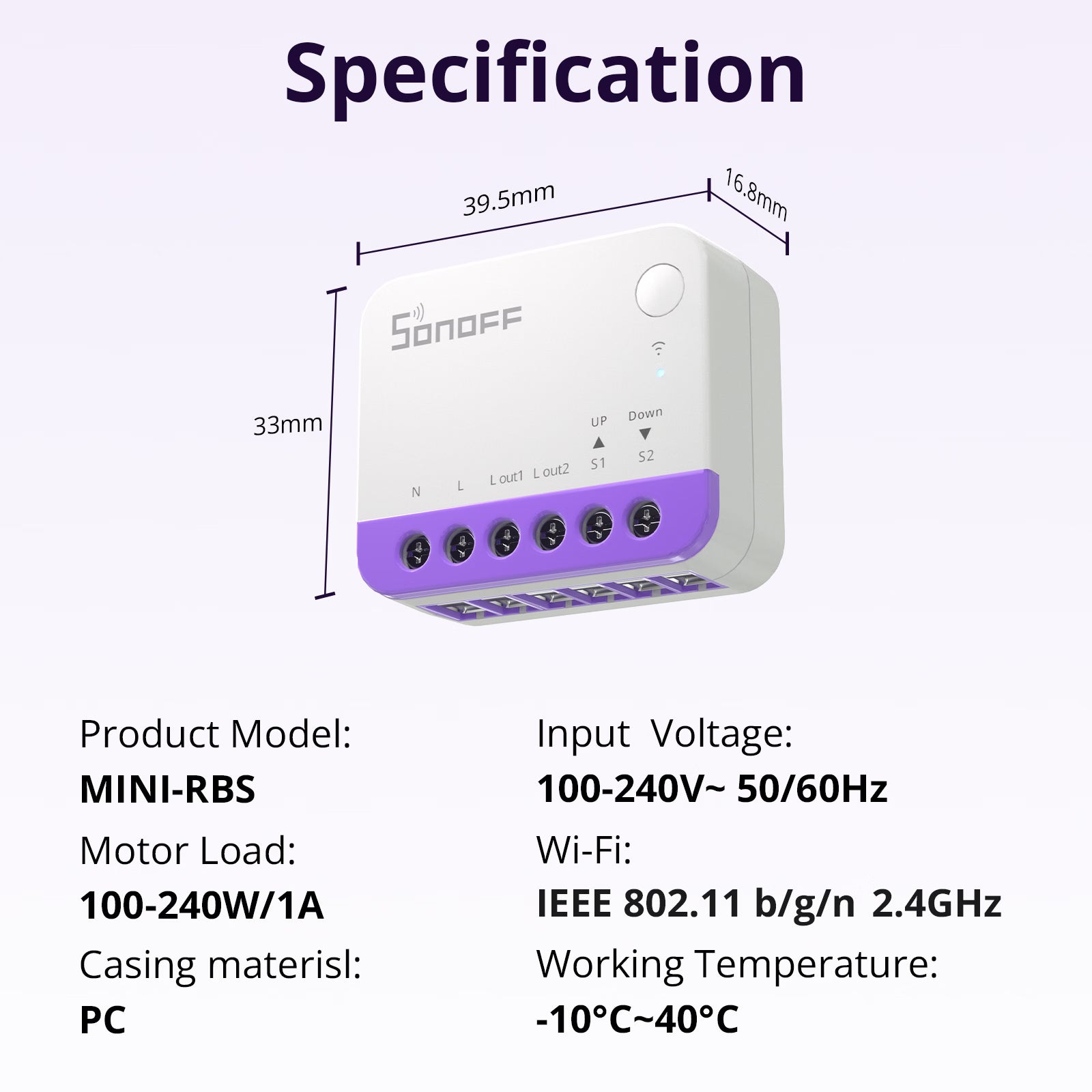 Prix Sonoff MINI-RBS domotique maroc domoclick
