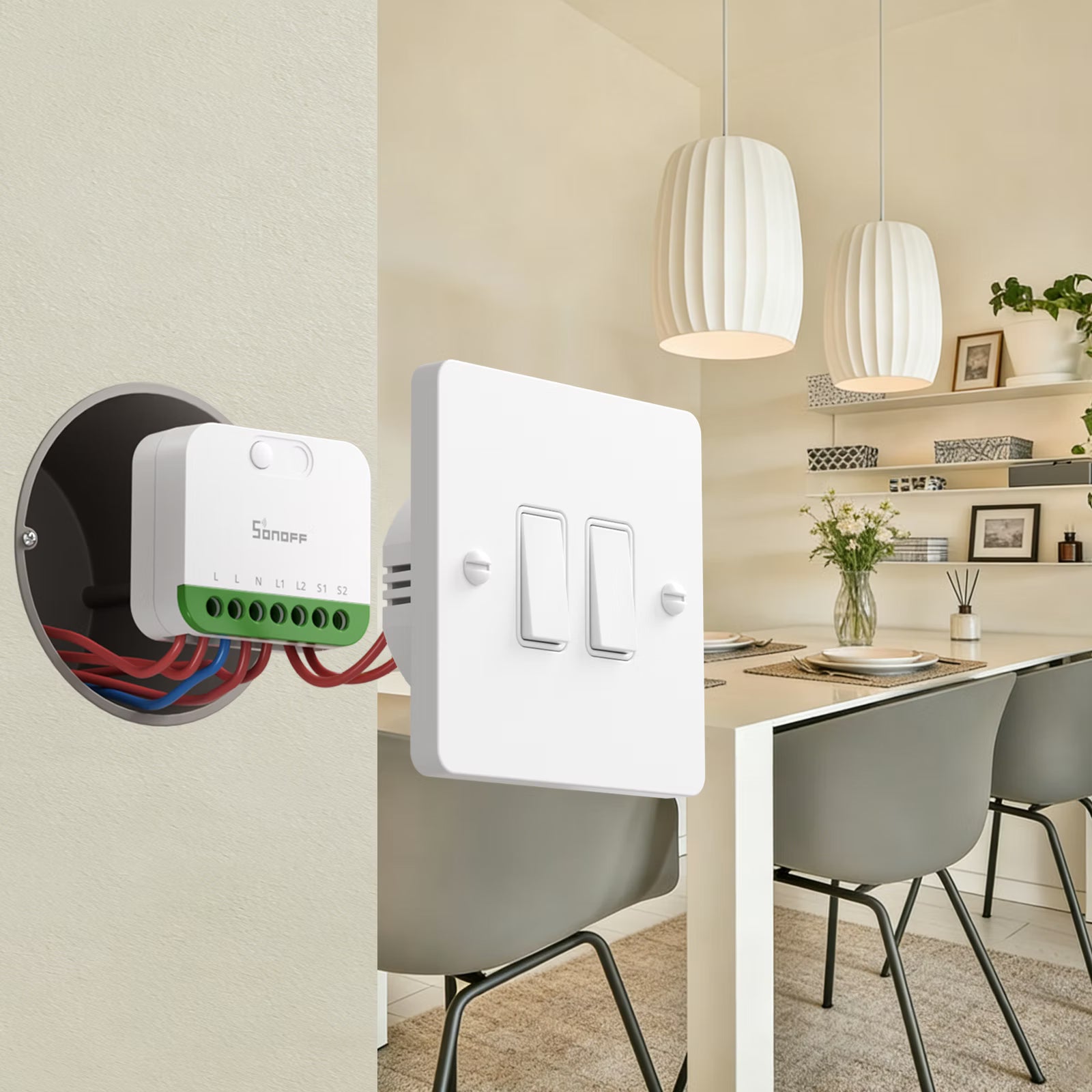 Prix Sonoff MINI-2GS Maroc – Module Double WiFi Matter Domoclick