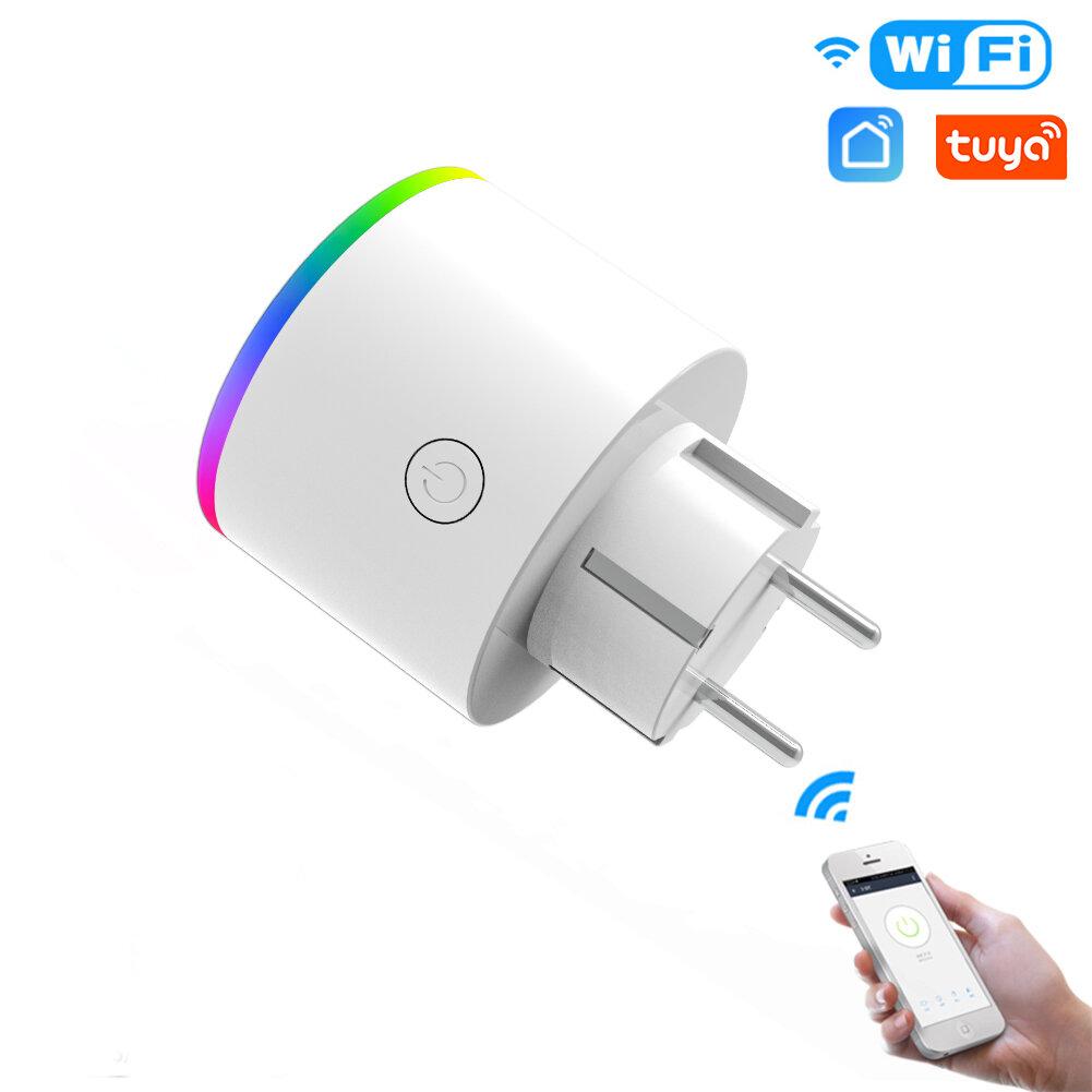 Prise Connectée WiFi RGB Tuya avec mesure de consommation