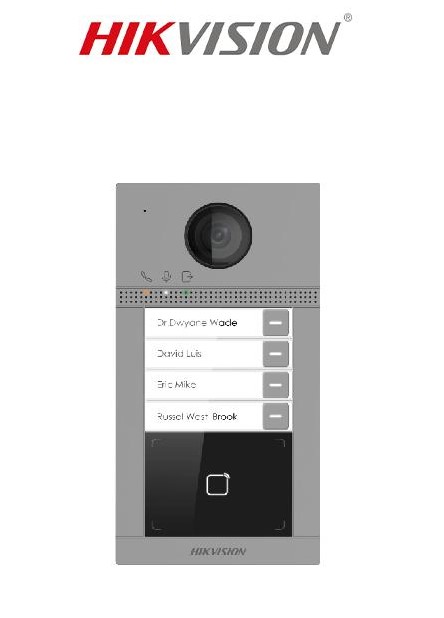 Platine de Rue Hikvision 4 Boutons KV8413-WME1